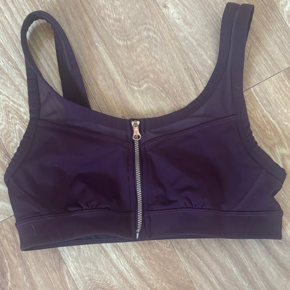 lululemon athletica Front-Zip Drop it like it’s hot Sports Bra in Plum